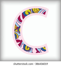 Alphabet, colorful letters