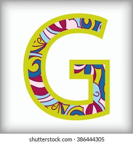Alphabet, colorful letters