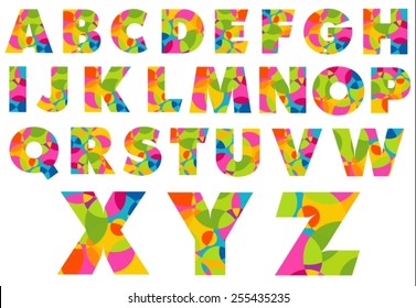 Alphabet Colorful Letters. Creative Letters of Alphabet. 