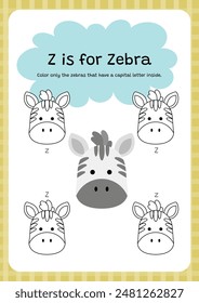 alphabet coloring abc worksheet printable for kids education fun learning activity