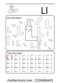 691 Letter l worksheet Images, Stock Photos & Vectors | Shutterstock