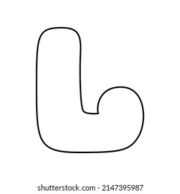 Alphabet coloring page book for children. Hand drawn vector alphabet letters sign doodle font set. Vector illustration