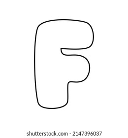 Alphabet coloring page book for children. Hand drawn vector alphabet letters sign doodle font set. Vector illustration