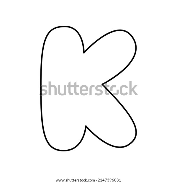 Alphabet Coloring Page Book Children Hand Stock Vector (Royalty Free ...