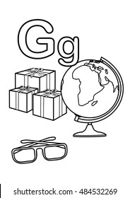 Alphabet coloring page - G