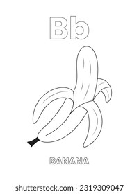 Alphabet coloring page for kids activity book interior