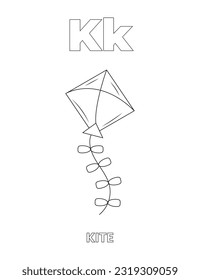 Alphabet coloring page for kids activity book interior