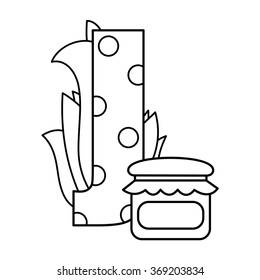 Alphabet coloring page. Vector illustration.