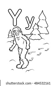 Alphabet coloring page - Y