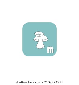 Alphabet coloring set with pictures decorative m