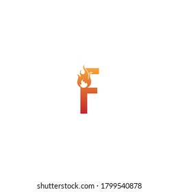 Alphabet combine flame icon template vector