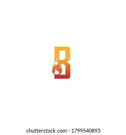 Alfabeto combinar plantilla de icono de llama vector