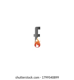 Alfabeto combinar plantilla de icono de llama vector