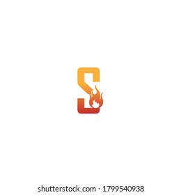 Alfabeto combinar plantilla de icono de llama vector