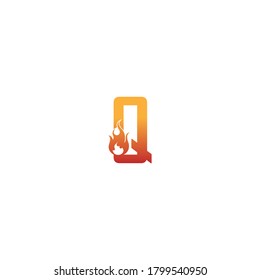 Alfabeto combinar plantilla de icono de llama vector