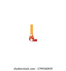 Alfabeto combinar plantilla de icono de llama vector