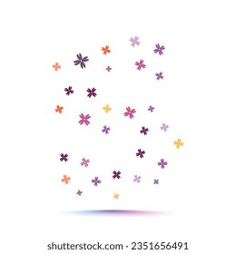 Alphabet concepts elegance letter logo and pattern with colorful confetti flowers