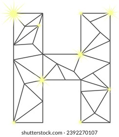 an alphabet with a connected star theme