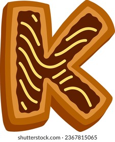 an alphabet with a cookies theme