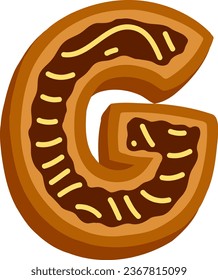 un alfabeto con tema de cookies