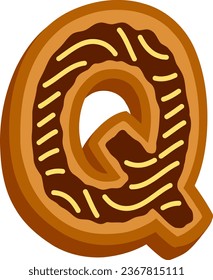 an alphabet with a cookies theme