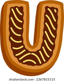 an alphabet with a cookies theme