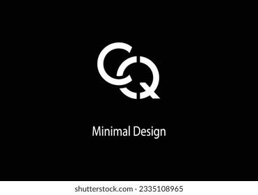 Alphabet CQ , monogram CQ, logo vecter design, line art, initial logo, 