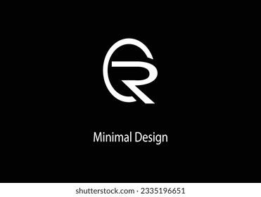 Alphabet CR, CR monogram, Art line, Vector logo design, Initial logo, 