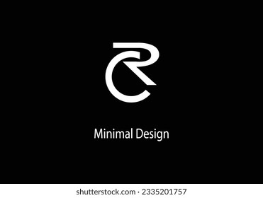 Alphabet CR, CR monogram, Art line, Vector logo design, Initial logo, 