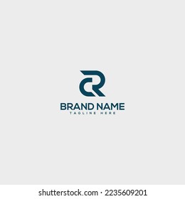 Alphabet CR, RC, C, R letter logo design template vector illustration.