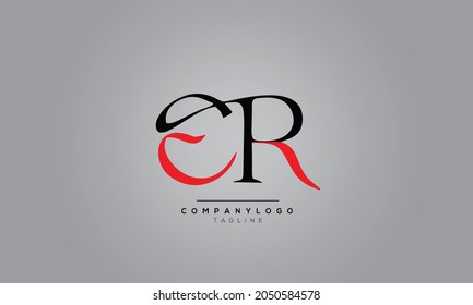 Alfabeto CR RC Letra inicial Monograma Icono Icono Icono Ilustración vectorial logotipo de carácter web abstracto 
marca comercial de icono de iniciales
