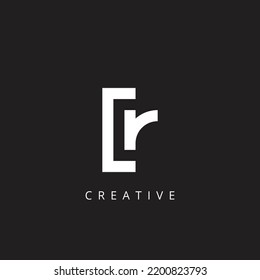Alphabet CR, RC letter logo design template vector illustration 