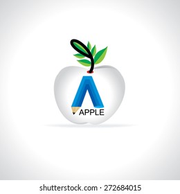 A alphabet created with pencil vector illustration