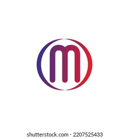 Alfabeto Creativo Moderno M Latter M Modelo de diseño Símbolo de imagen Guardian de color Diseño 