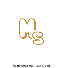 Alfabeto Creativo Moderno MS Latter M Y S Logo Diseño Plantilla Imagen de símbolo 