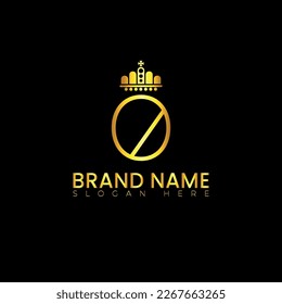 Alphabet with crown logo vector illustration design 