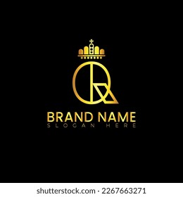 Alphabet with crown logo vector illustration design 