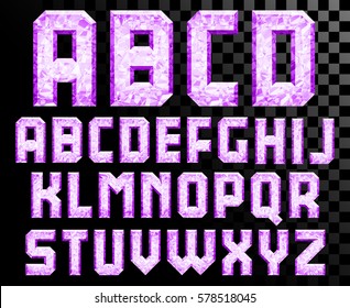 Alphabet of Crystal letters