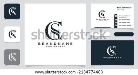 Alphabet CS or SC illustration monogram vector logo template Stock fotó © 