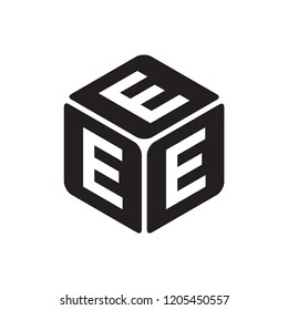 alphabet cube vector icon 