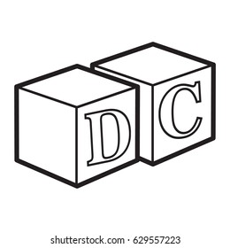  alphabet cubes font  icon