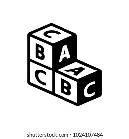 Alphabet Cubes Icon.