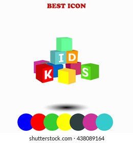 Alphabet cubes icon. 