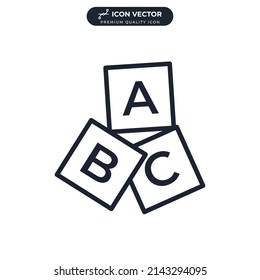 alphabet cubes icon symbol template for graphic and web design collection logo vector illustration