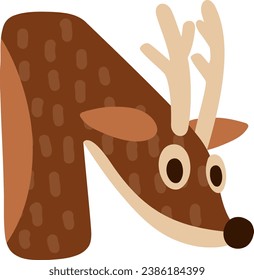 an alphabet with cute antler theme