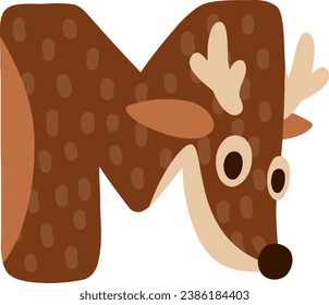 an alphabet with cute antler theme