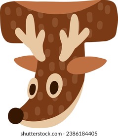 an alphabet with cute antler theme