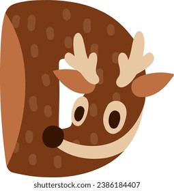 an alphabet with cute antler theme