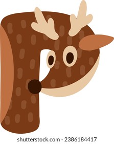 an alphabet with cute antler theme