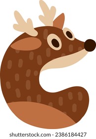 an alphabet with cute antler theme